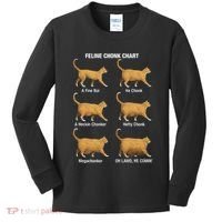 Feline Chonk Cat Chart Funny Cat Meme Oh Lawd He Comin Kids Long Sleeve Shirt thumb 0