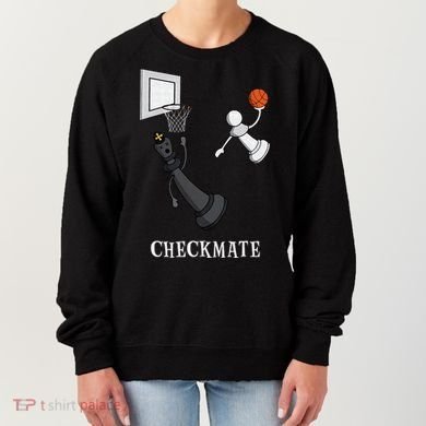 Funny Checkmate Chess Basketball Game Board King Pawn Piece Women's Sweatshirt