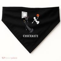Funny Checkmate Chess Basketball Game Board King Pawn Piece USA-Made Doggie Bandana thumb 0