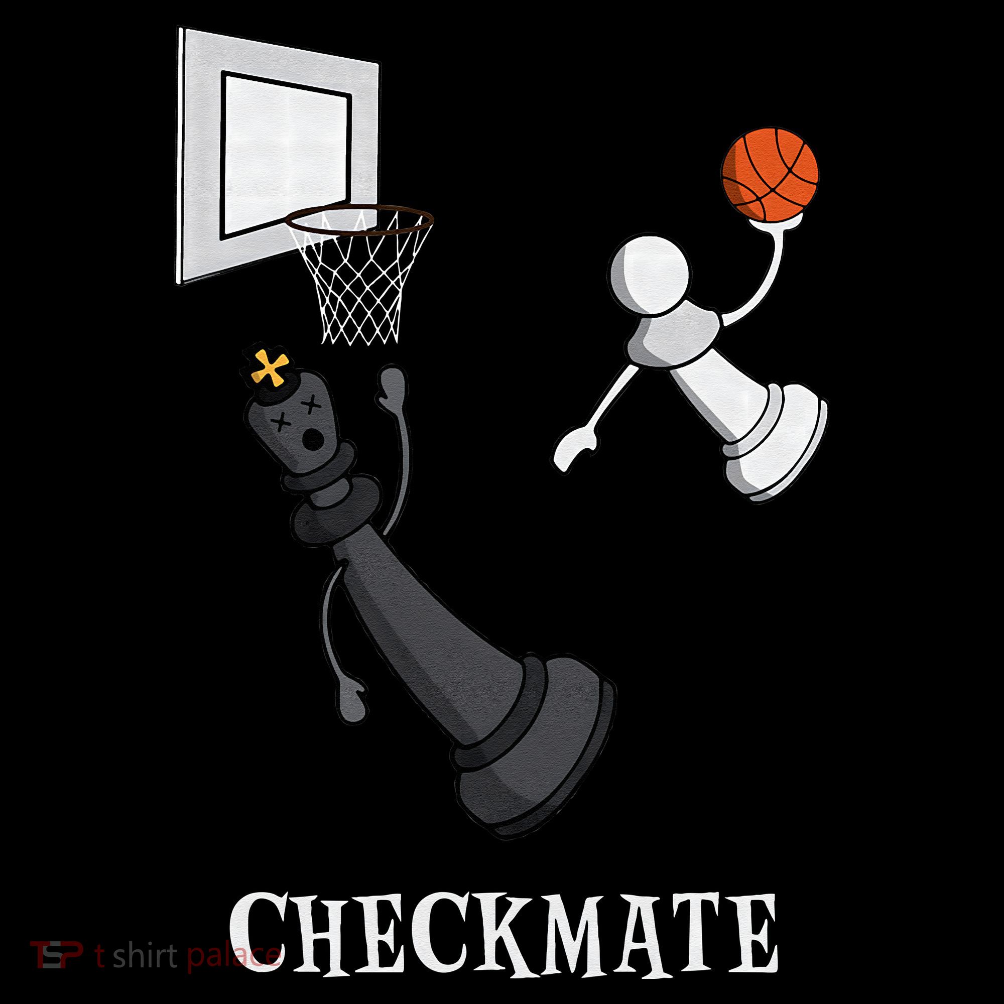 Funny Checkmate Chess Basketball Game Board King Pawn Piece Women's Hoodie
