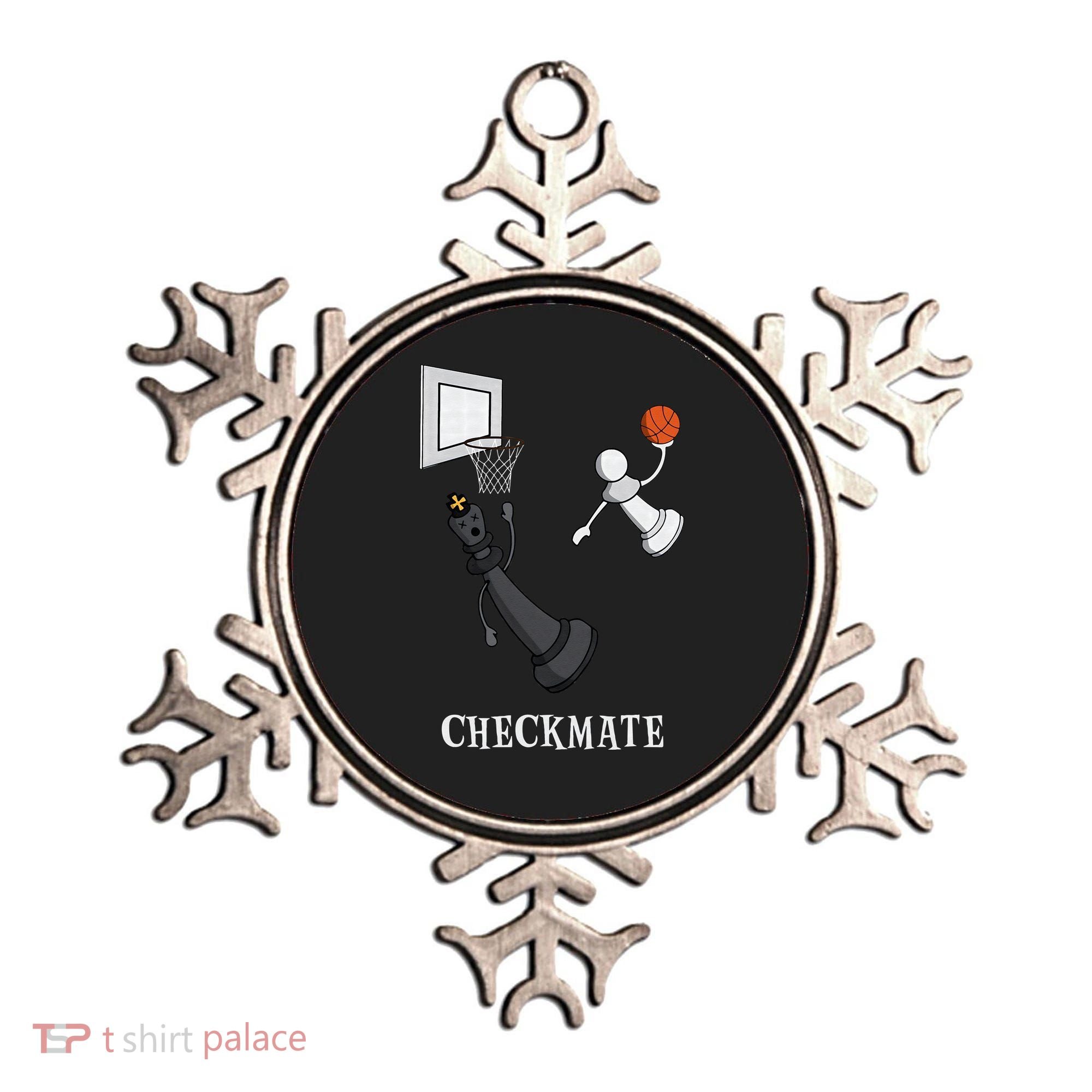 Funny Checkmate Chess Basketball Game Board King Pawn Piece Ornament