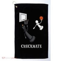 Funny Checkmate Chess Basketball Game Board King Pawn Piece Golf Towel thumb 0