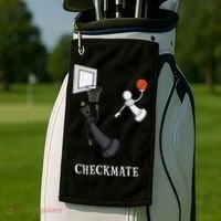 Funny Checkmate Chess Basketball Game Board King Pawn Piece Golf Towel thumb 2