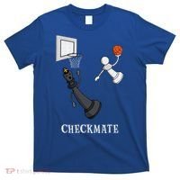 Funny Checkmate Chess Basketball Game Board King Pawn Piece T-Shirt thumb 0