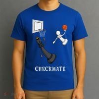 Funny Checkmate Chess Basketball Game Board King Pawn Piece T-Shirt thumb 3