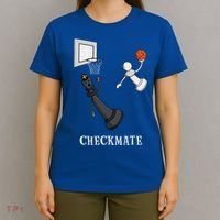 Funny Checkmate Chess Basketball Game Board King Pawn Piece T-Shirt thumb 4