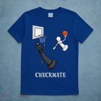 Funny Checkmate Chess Basketball Game Board King Pawn Piece T-Shirt thumb 5