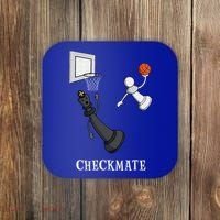 Funny Checkmate Chess Basketball Game Board King Pawn Piece Coaster thumb 0