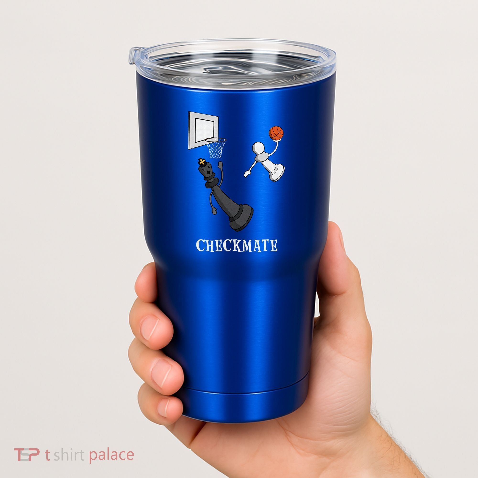 Funny Checkmate Chess Basketball Game Board King Pawn Piece Tumbler