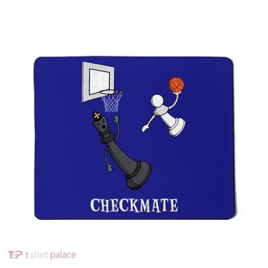 Funny Checkmate Chess Basketball Game Board King Pawn Piece Mousepad