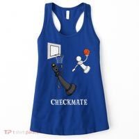 Funny Checkmate Chess Basketball Game Board King Pawn Piece Women's Tank Top thumb 0