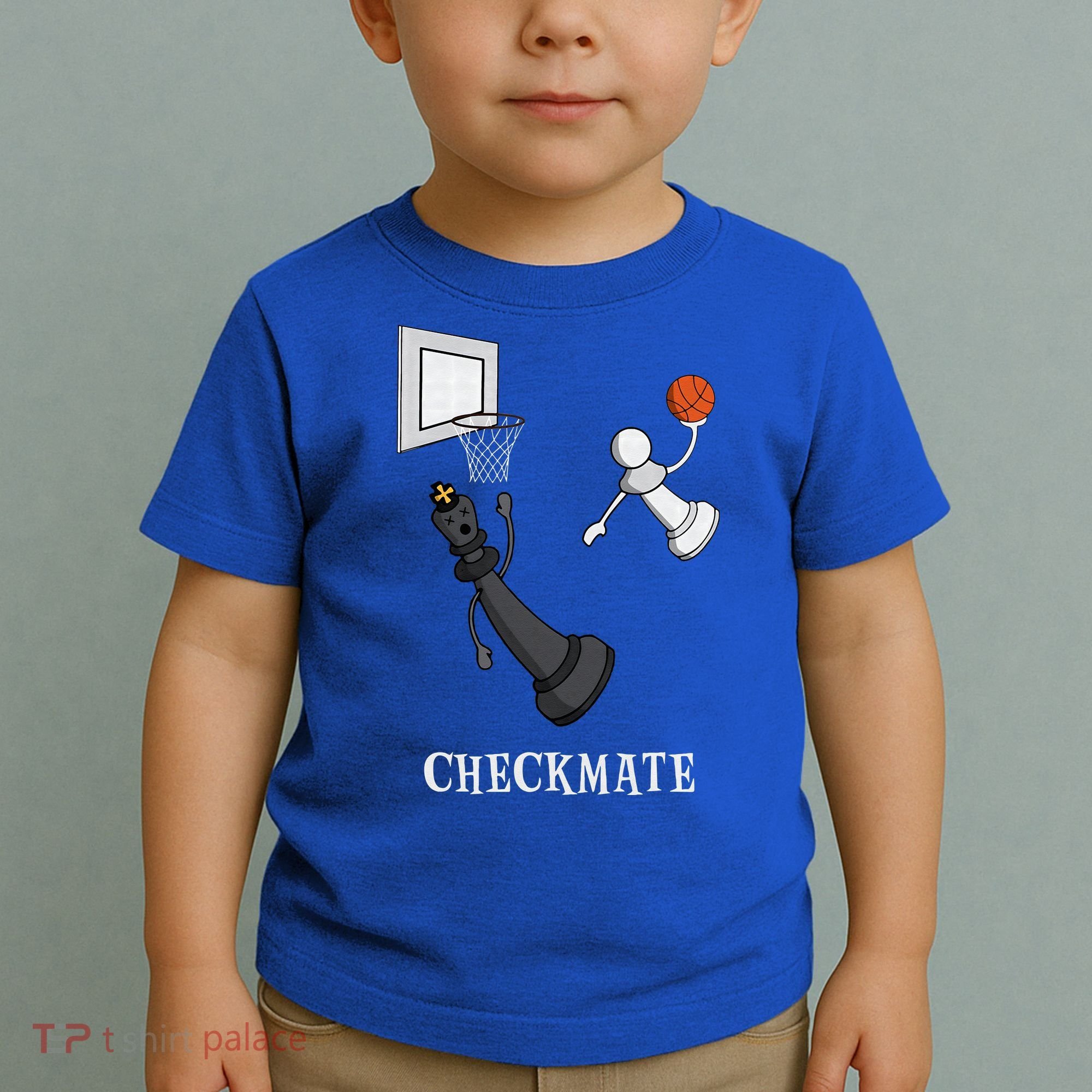 Funny Checkmate Chess Basketball Game Board King Pawn Piece Toddler T-Shirt