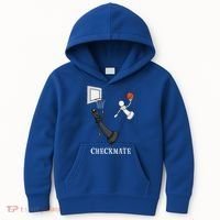 Funny Checkmate Chess Basketball Game Board King Pawn Piece Kids Hoodie thumb 0