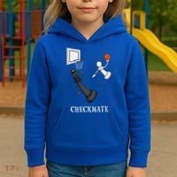 Funny Checkmate Chess Basketball Game Board King Pawn Piece Kids Hoodie thumb 3