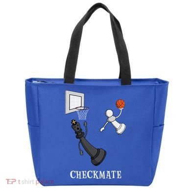 Funny Checkmate Chess Basketball Game Board King Pawn Piece Tote Bag
