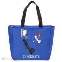 Funny Checkmate Chess Basketball Game Board King Pawn Piece Tote Bag thumb 0