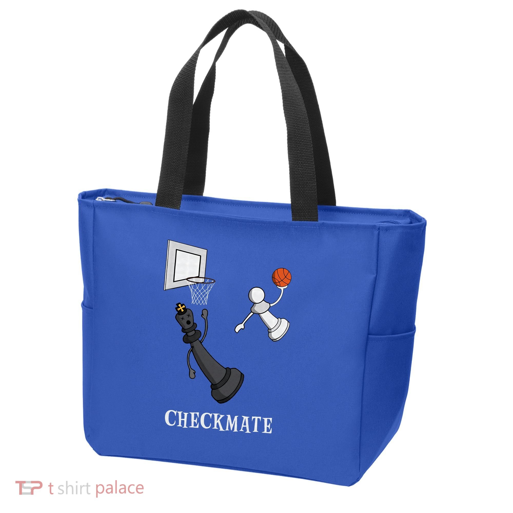 Funny Checkmate Chess Basketball Game Board King Pawn Piece Tote Bag