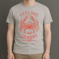 Feeling Crabby Chesapeake Vintage Beach Summer Bay Crab Boat T-Shirt thumb 3