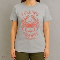 Feeling Crabby Chesapeake Vintage Beach Summer Bay Crab Boat T-Shirt thumb 4