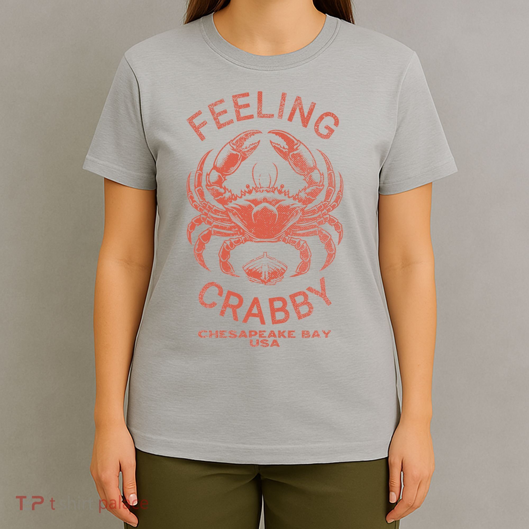 Feeling Crabby Chesapeake Vintage Beach Summer Bay Crab Boat T-Shirt