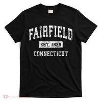 Fairfield Connecticut Ct Vintage Established Sports T-Shirt thumb 0