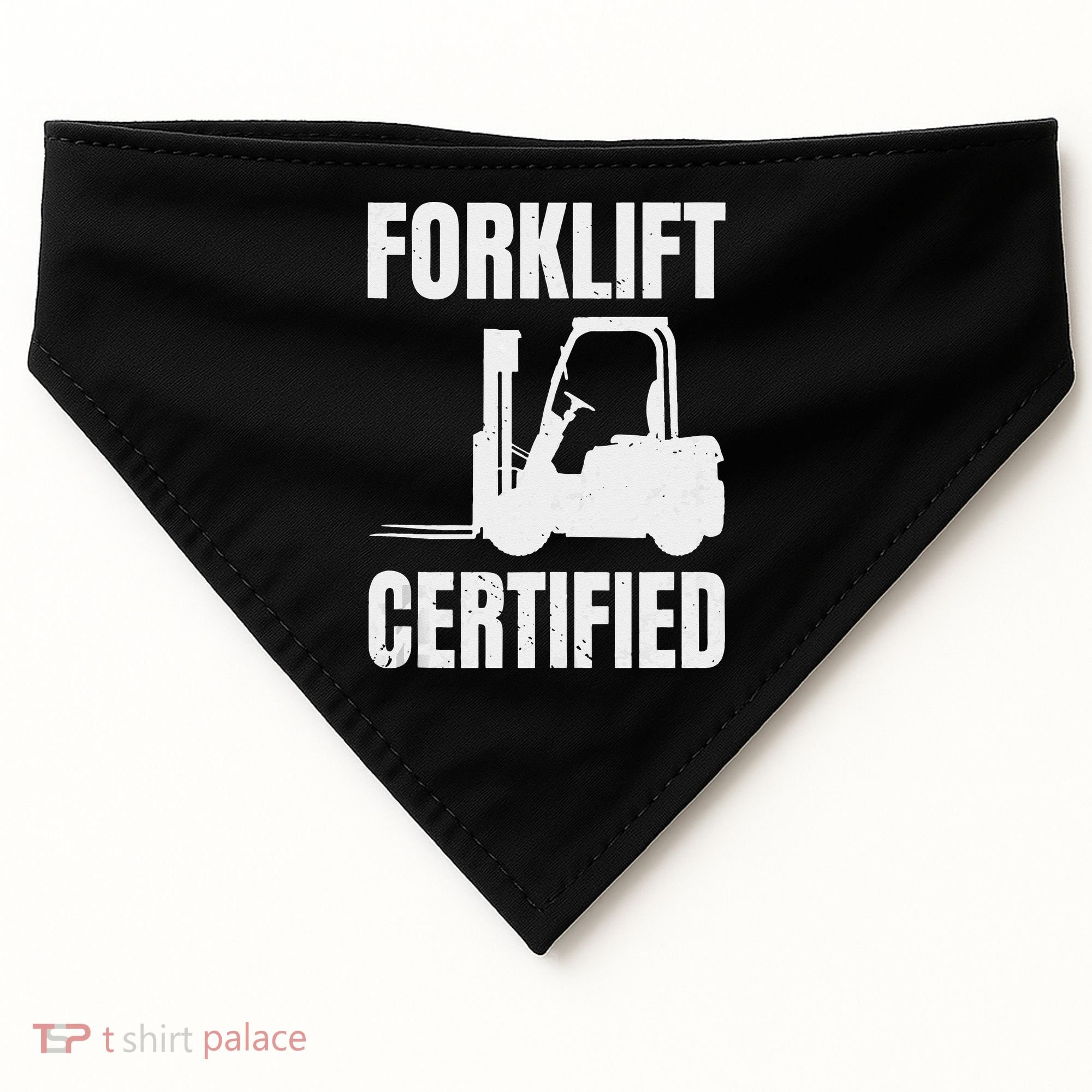 Forklift Certified Certified Forklift Driver Lift Truck USA-Made Doggie Bandana