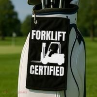 Forklift Certified Certified Forklift Driver Lift Truck Golf Towel thumb 2