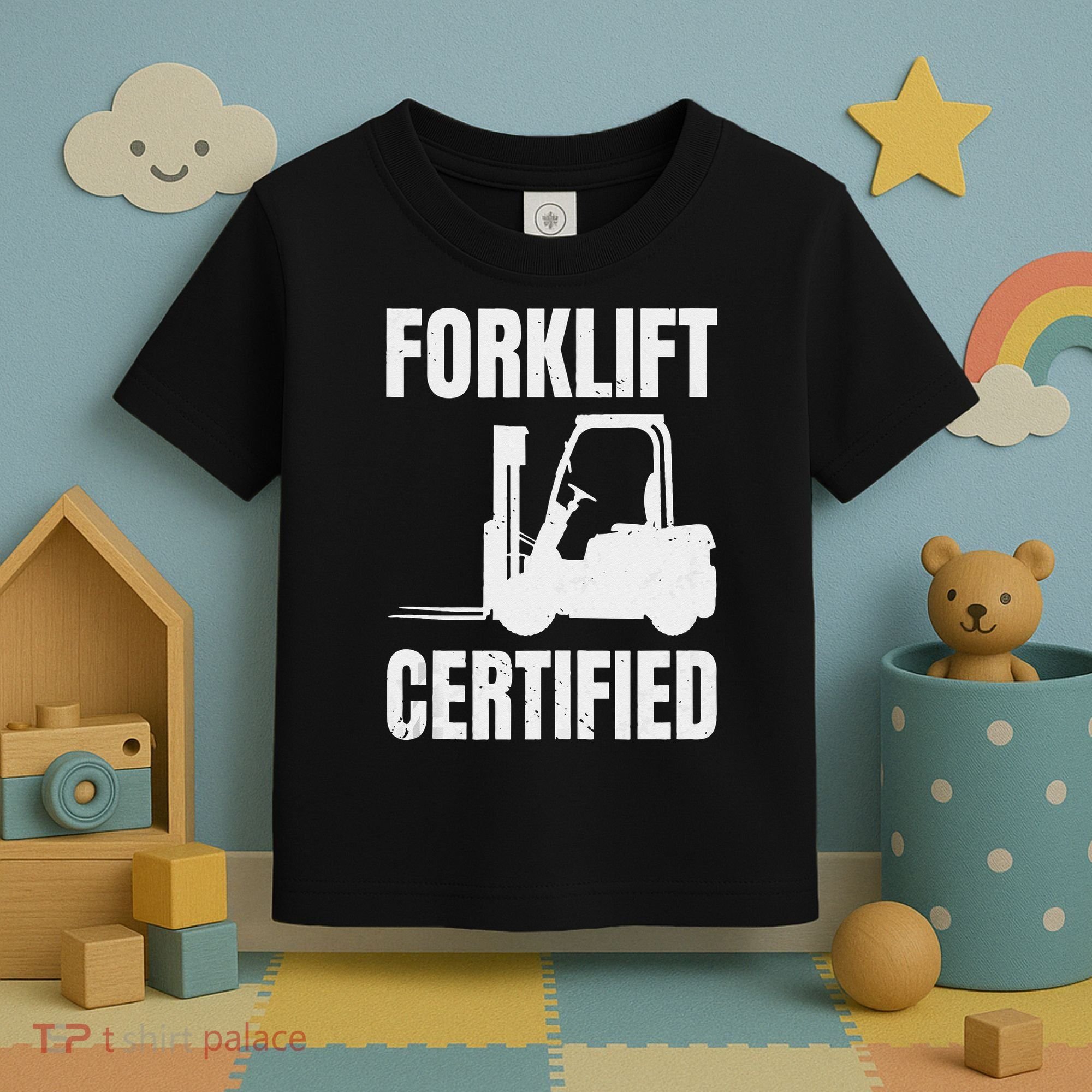Forklift Certified Certified Forklift Driver Lift Truck Toddler T-Shirt