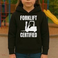 Forklift Certified Certified Forklift Driver Lift Truck Kids Hoodie thumb 3
