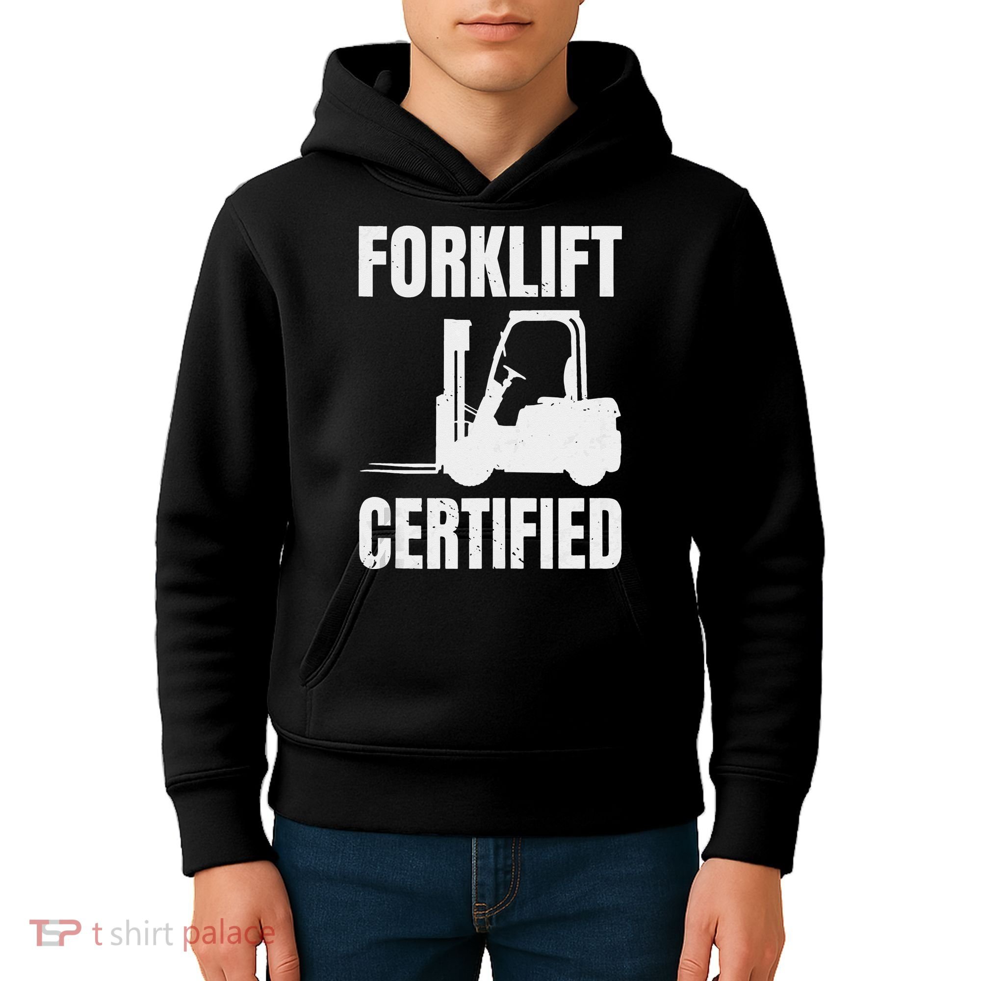 Forklift Certified Certified Forklift Driver Lift Truck Kids Hoodie