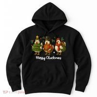Funny Christmas Chicken Merry Cluckmas Hoodie thumb 0