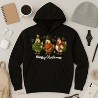 Funny Christmas Chicken Merry Cluckmas Hoodie thumb 3
