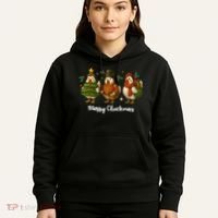Funny Christmas Chicken Merry Cluckmas Hoodie thumb 5