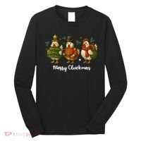 Funny Christmas Chicken Merry Cluckmas Long Sleeve Shirt thumb 0