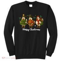Funny Christmas Chicken Merry Cluckmas Sweatshirt thumb 0