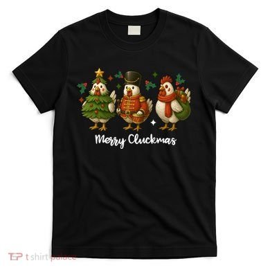 Funny Christmas Chicken Merry Cluckmas T-Shirt