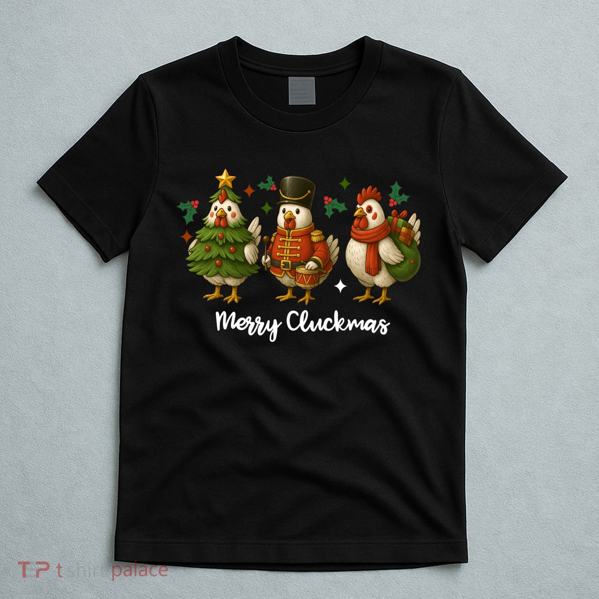 Funny Christmas Chicken Merry Cluckmas T-Shirt