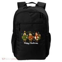 Funny Christmas Chicken Merry Cluckmas Backpack thumb 0