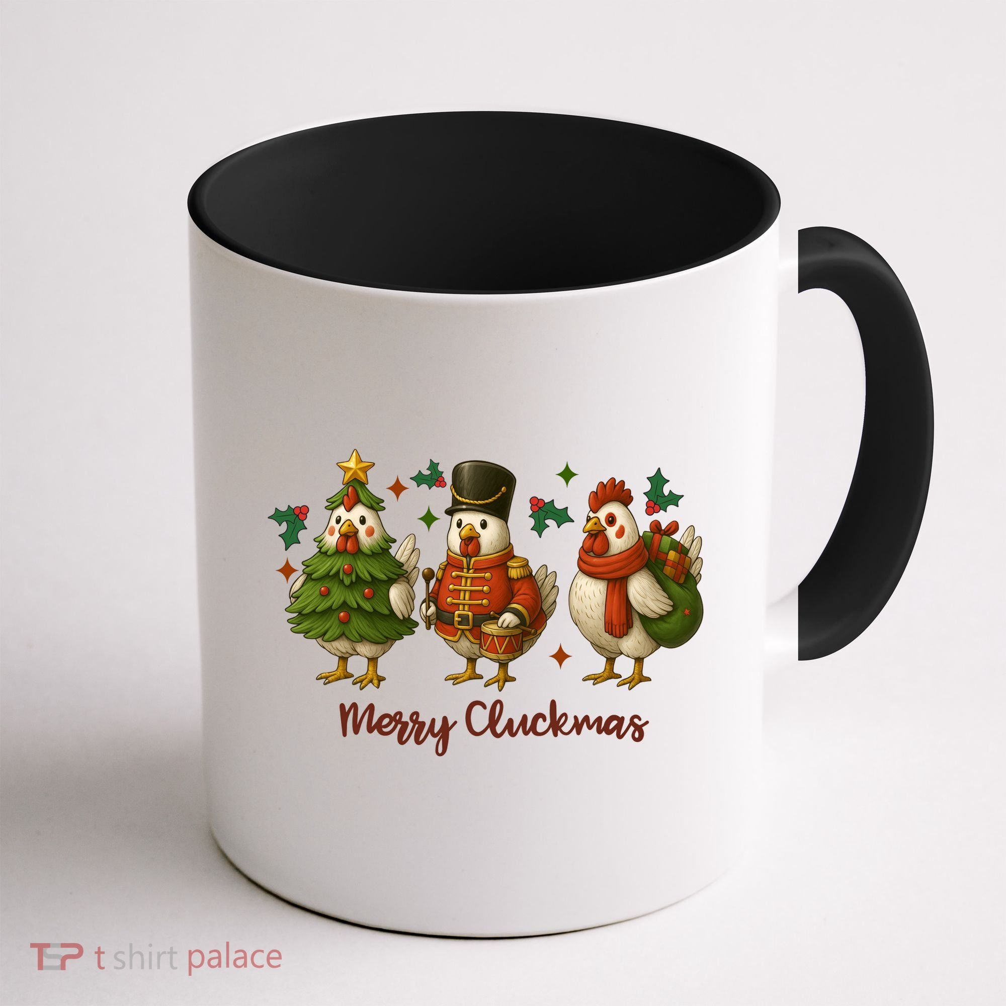 Funny Christmas Chicken Merry Cluckmas Coffee Mug
