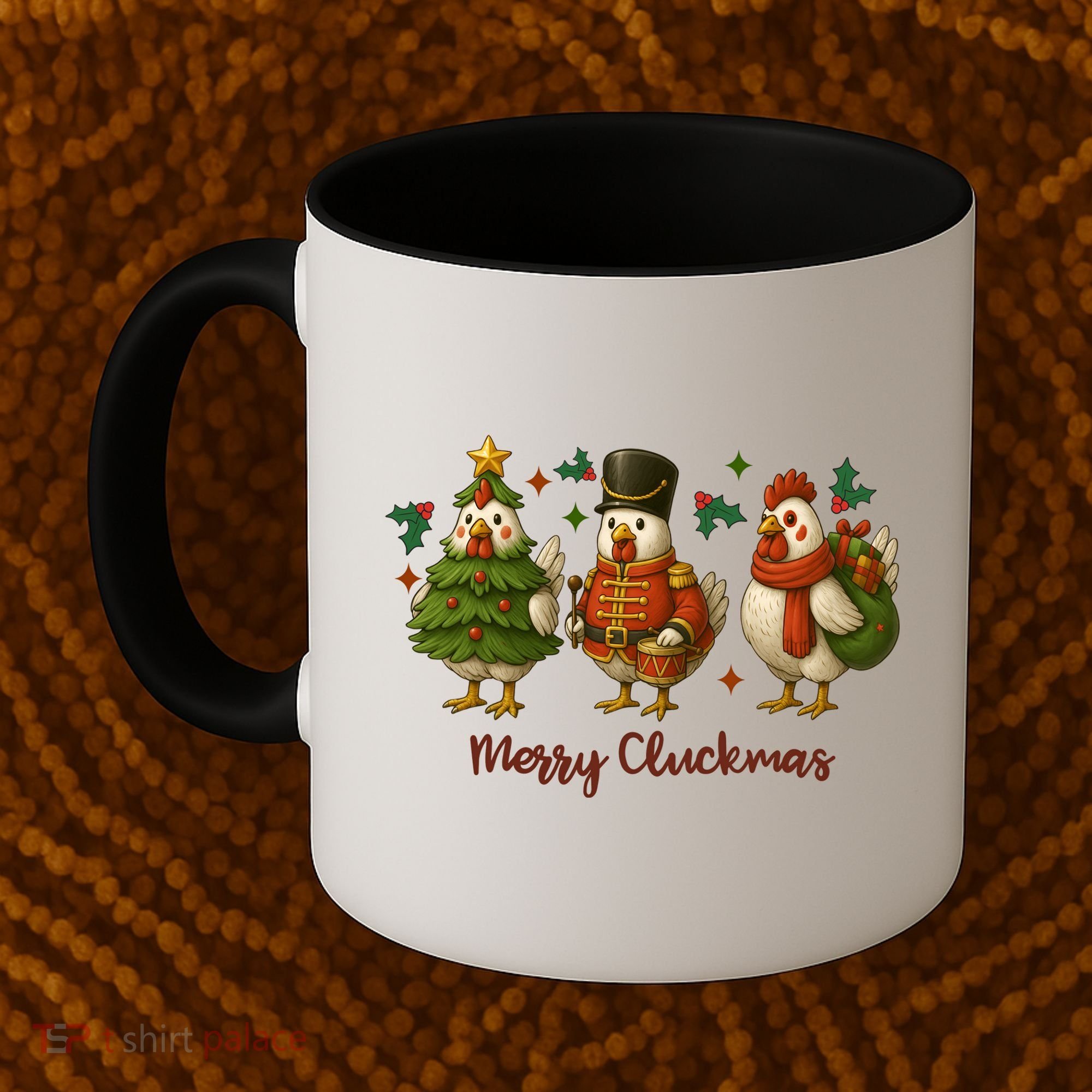 Funny Christmas Chicken Merry Cluckmas Coffee Mug