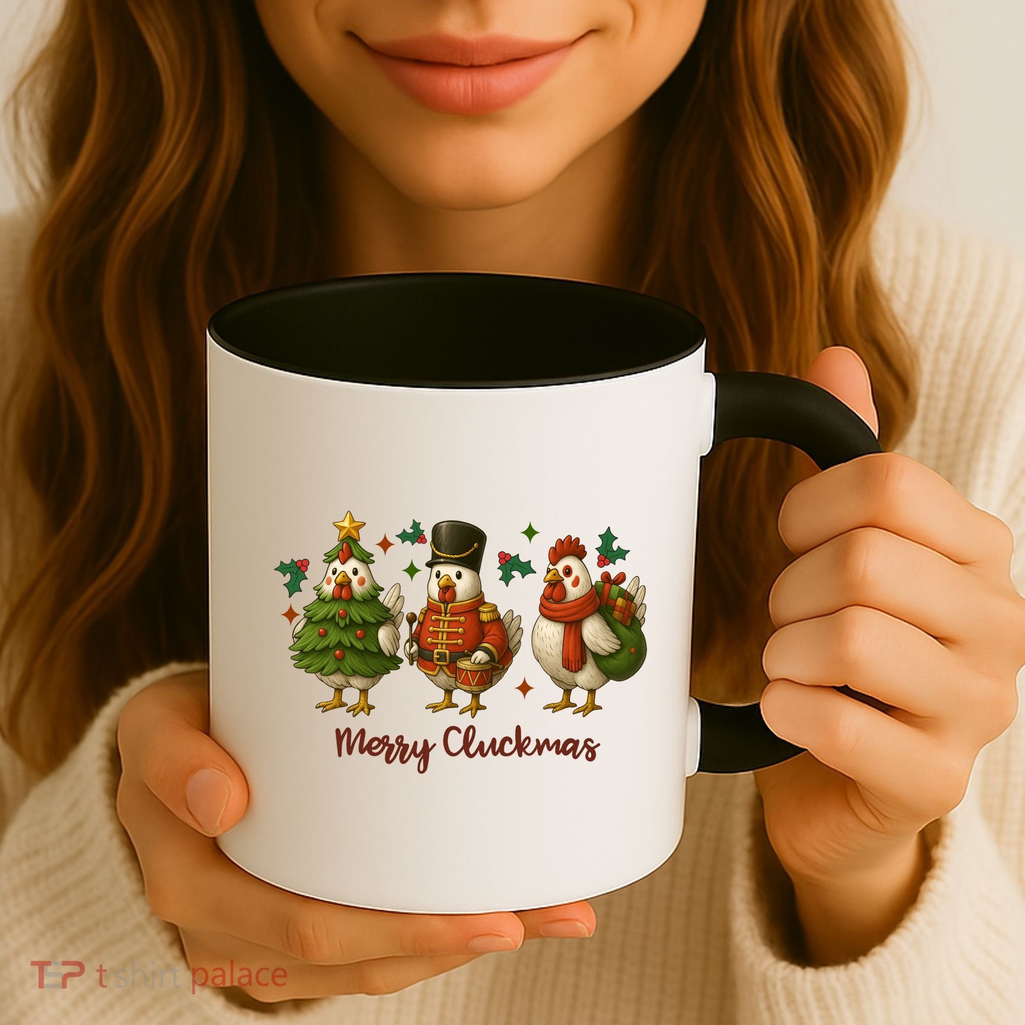 Funny Christmas Chicken Merry Cluckmas Coffee Mug
