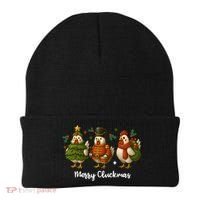 Funny Christmas Chicken Merry Cluckmas Beanie thumb 0