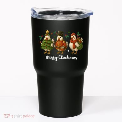 Funny Christmas Chicken Merry Cluckmas Tumbler