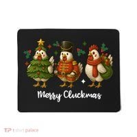 Funny Christmas Chicken Merry Cluckmas Mousepad thumb 0