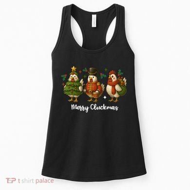 Funny Christmas Chicken Merry Cluckmas Women's Tank Top