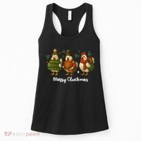 Funny Christmas Chicken Merry Cluckmas Women's Tank Top thumb 0