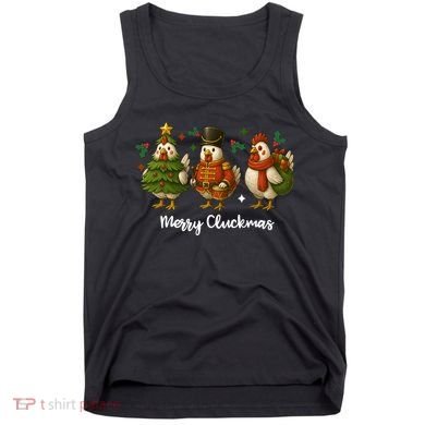 Funny Christmas Chicken Merry Cluckmas Tank Top