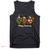 Funny Christmas Chicken Merry Cluckmas Tank Top thumb 0