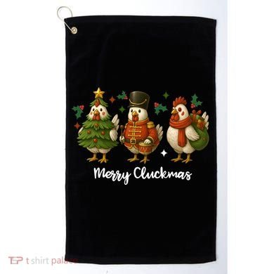 Funny Christmas Chicken Merry Cluckmas Golf Towel