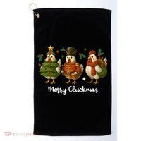 Funny Christmas Chicken Merry Cluckmas Golf Towel thumb 0